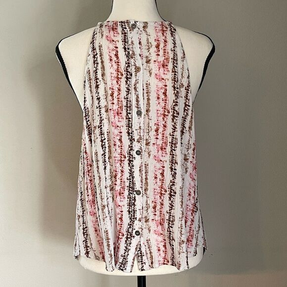 Staccato Medium Pink/White/Brown Tank Top. Worn once. - Picture 2 of 4